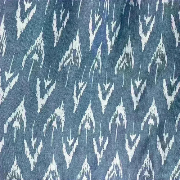 Velvet Heart Anthropology Chambray Shirt Dress Blue Pattern Cotton Denim Size M - Picture 7 of 7